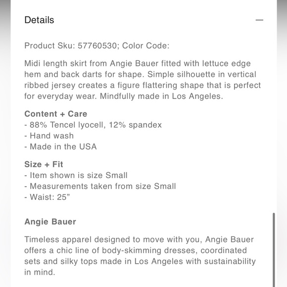 Size M | Angie Bauer Jen Midi Skirt - Picture 5 of 15